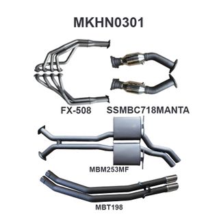 Holden WK WL S/MAN V8 2.5in Dual With Extractors Muffler/Tailpipe