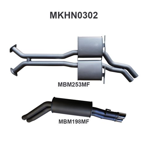Holden WK WL S/MAN V8 2.5in Dual Catback Muffler/Muffler