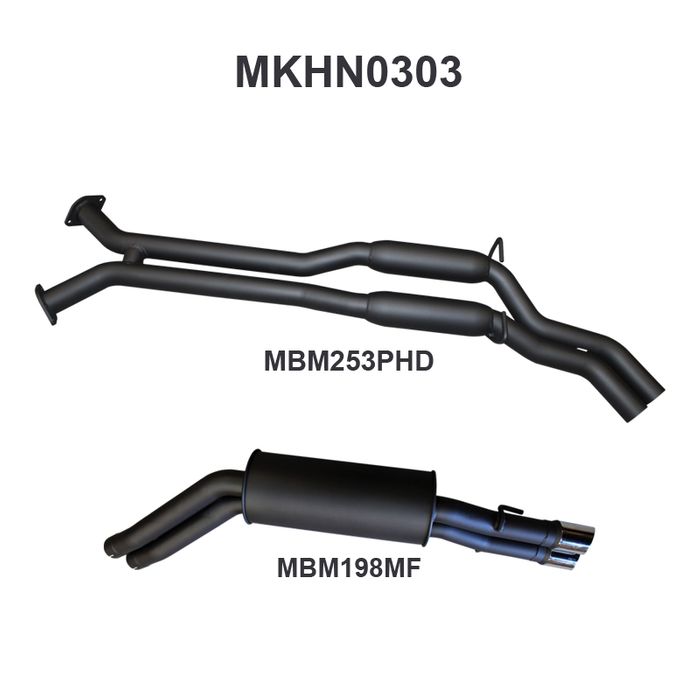 WK WL S/MAN V8 2.5in Dual Catback Hotdog/Muffler