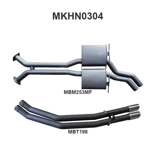 Holden WK WL S/MAN V8 2.5in Dual Catback Muffler/Tailpipe