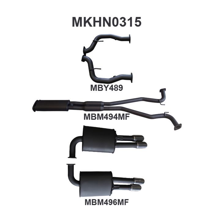 Holden WM Statesman 2.5in Catback Muffler/Muffler