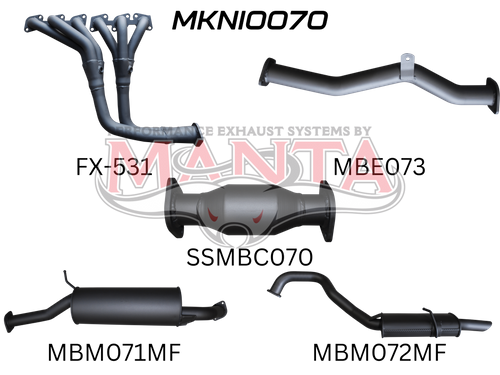 Nissan Patrol GU 4.8L Full System with Centre & Rear Muffler