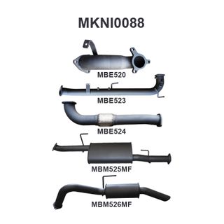 Nissan Navara D40 2.5L Auto 05 - 07 Cat & DPF Replacement With Rear Muffler