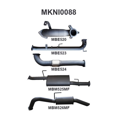 Nissan Navara D40 2.5L Auto 05 - 07 Cat & DPF Replacement With Rear Muffler