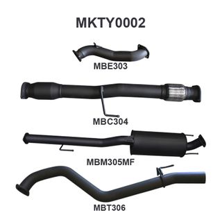 Toyota Hilux KUN26R 3.0L D4D 3in Muffler With Cat
