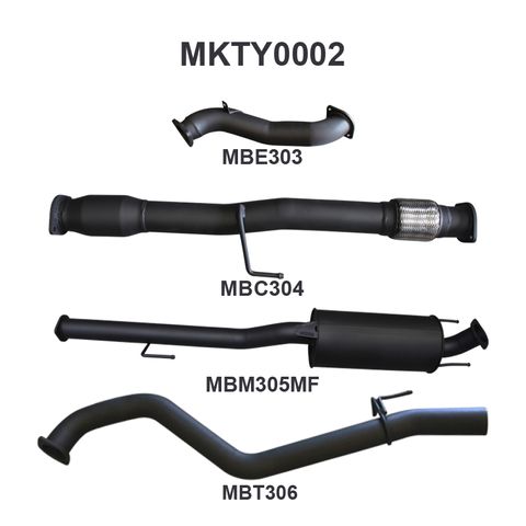 Toyota Hilux KUN26R 3.0L D4D 3in Muffler With Cat