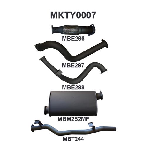 Toyota Landcruiser VDJ79 V8 S/Cab Ute 3in NO Cat With Muffler