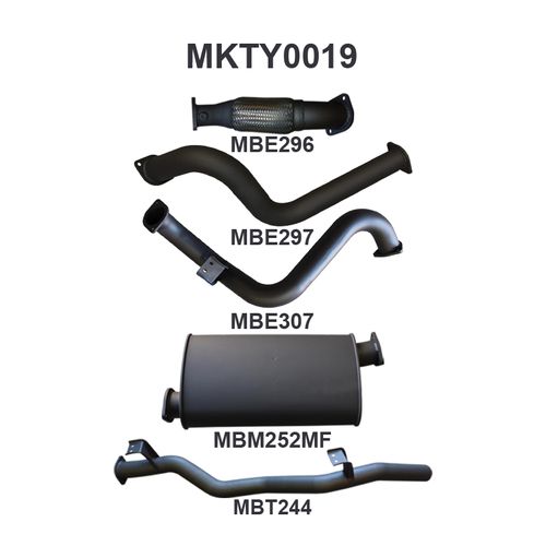 Toyota Landcruiser VDJ78 V8 Troop Carrier 3in NO Cat With Muffler