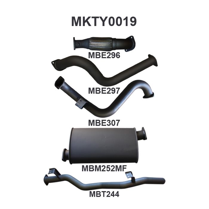 Toyota Landcruiser VDJ78 V8 Troop Carrier 3in NO Cat With Muffler