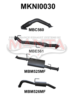 Nissan Navara D40 3.0L 550 V6 With Cat R Muffler