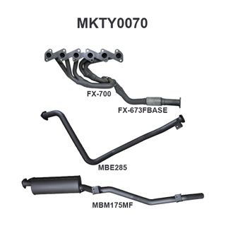 Toyota LandCruiser HZJ79 Extractors & 2.5in Full System