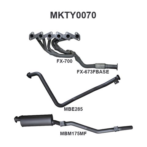 Toyota LandCruiser HZJ79 Extractors & 2.5in Full System