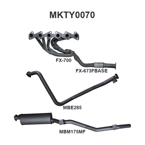 Toyota LandCruiser HZJ79 Extractors & 2.5in Full System