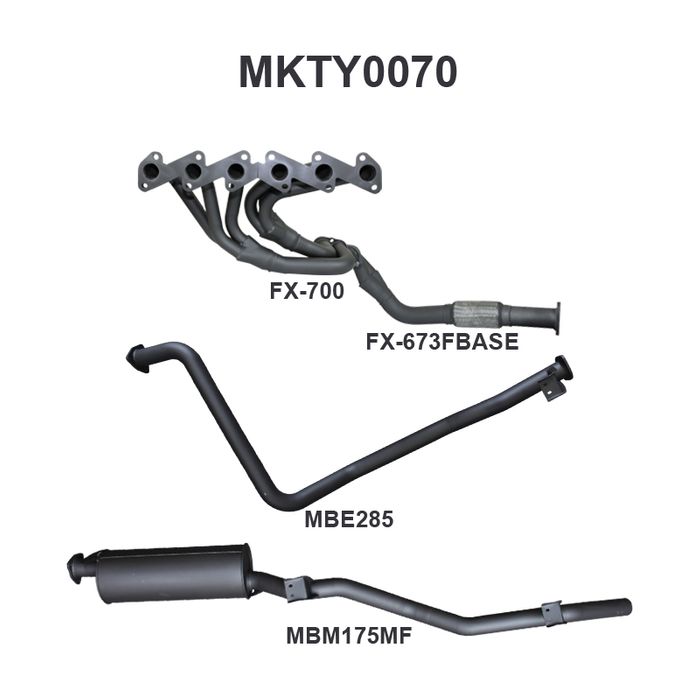 Toyota LandCruiser HZJ79 Extractors & 2.5in Full System