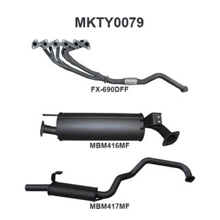 Toyota Landcruiser HZJ105 4.2L Extractors & 2.5in Muffler/Muffler