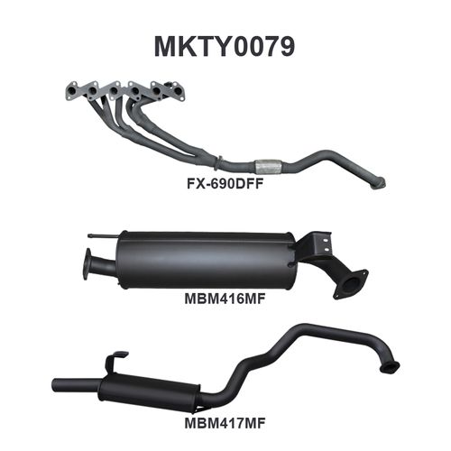 Toyota Landcruiser HZJ105 4.2L Extractors & 2.5in Muffler/Muffler