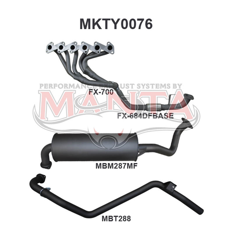Toyota LandCruiser HZJ80 4.2L Extractors & 2.5in Full System