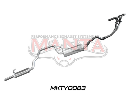 FZJ105 4.5L Extractors & 2.5in Muffler/Muffler