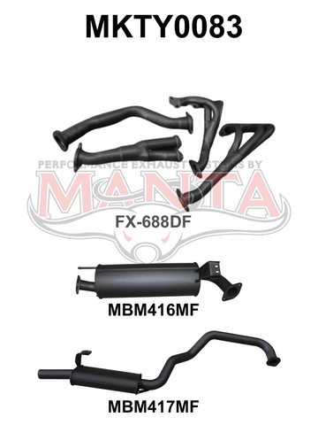 Toyota Landcruiser FZJ105 4.5L Extractors & 2.5in Muffler/Muffler