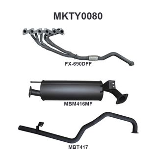 Toyota Landcruiser HZJ105 4.2L Extractors & 2.5in Muffler/Tailpipe