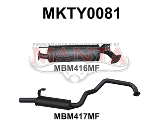 Toyota Landcruiser HZJ105 2.5in off Extractors Muffler/Muffler