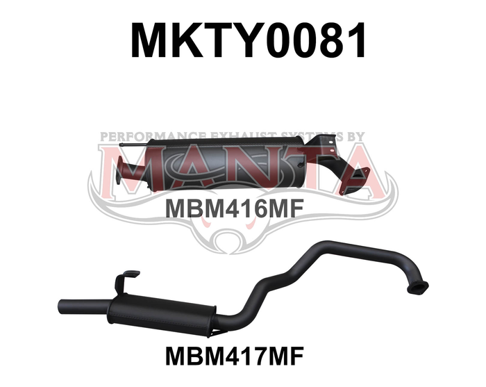 Toyota Landcruiser HZJ105 2.5in off Extractors Muffler/Muffler