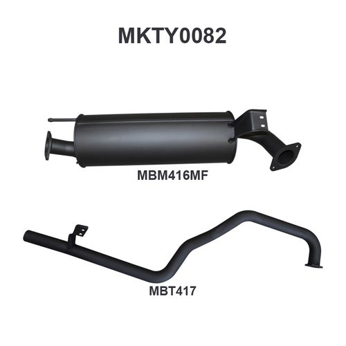 HZJ, FZJ105 2.5in off Extractors Muffler/Tailpipe