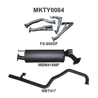 Toyota Landcruiser FZJ105 4.5L Extractors & 2.5in Muffler/Tailpipe