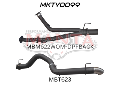 Toyota Landcruiser VDJ200 3in DPF Back W/4in Tailpipe