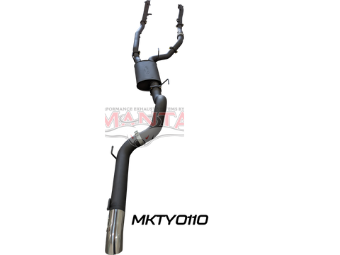 Toyota Landcruiser VDJ200 DPF 3in Dual NO Cat, Muffler, 4in Tailpipe