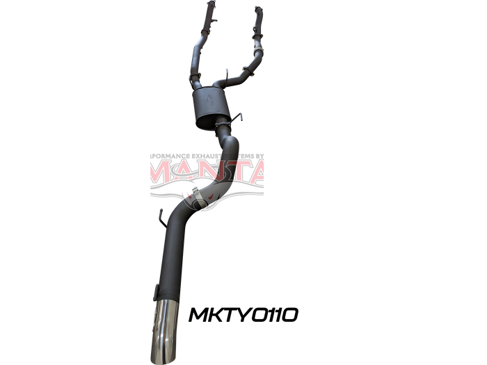 Toyota Landcruiser VDJ200 DPF 3in Dual NO Cat, Muffler, 4in Tailpipe