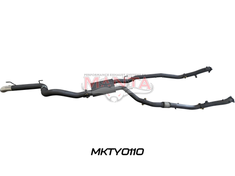 Toyota Landcruiser VDJ200 DPF 3in Dual NO Cat, Muffler, 4in Tailpipe