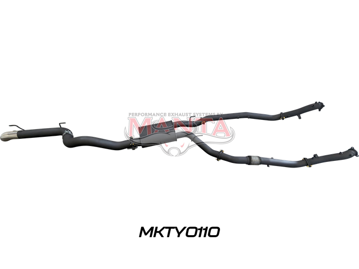 Toyota Landcruiser VDJ200 DPF 3in Dual NO Cat, Muffler, 4in Tailpipe