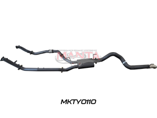 Toyota Landcruiser VDJ200 DPF 3in Dual NO Cat, Muffler, 4in Tailpipe