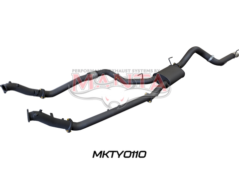 Toyota Landcruiser VDJ200 DPF 3in Dual NO Cat, Muffler, 4in Tailpipe