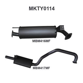 Toyota Landcruiser FZJ105 2.5in off Extractors Muffler/Muffler
