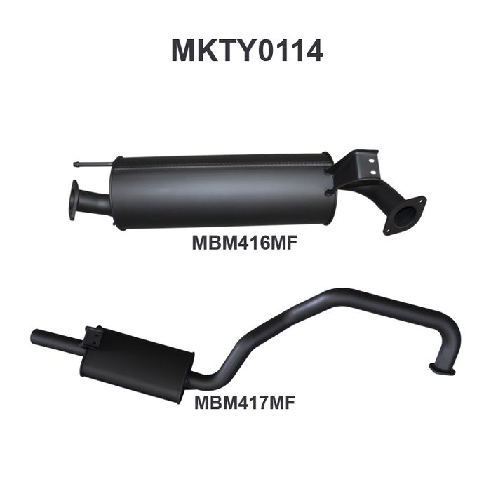 Toyota Landcruiser FZJ105 2.5in off Extractors Muffler/Muffler