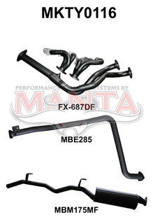 Toyota Landcruiser FZJ79 Extractors & 2.5in Full System