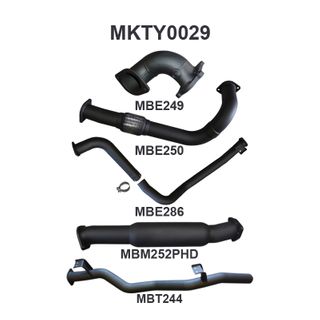 Toyota Landcruiser HDJ78 4.2L Troop Carrier 3in Turbo Back With Hotdog