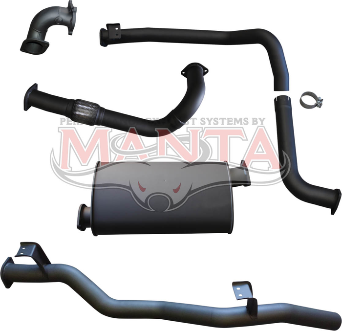 Toyota Landcruiser HDJ78 4.2L Troop Carrier 3in Turbo Back With Muffler