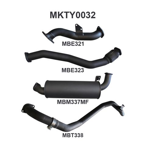 Toyota Landcruiser HDJ80 1HD Wagon 3in From Turbo Back Muffler