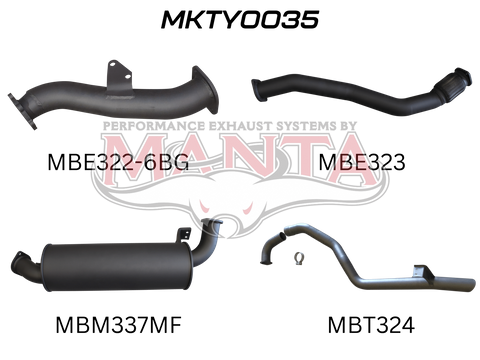 Toyota Landcruiser HZJ105 6 Bolt Garrett 3in Turbo Back with Muffler