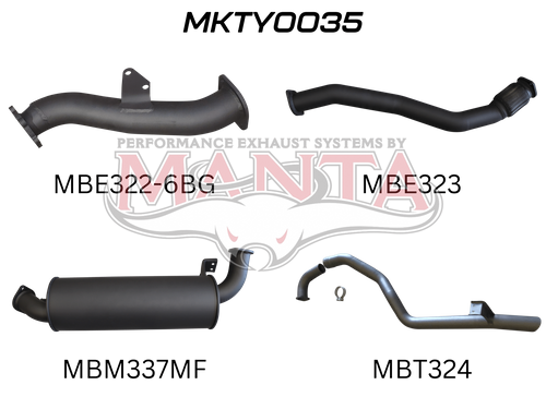 Toyota Landcruiser HZJ105 6 Bolt Garrett 3in Turbo Back with Muffler