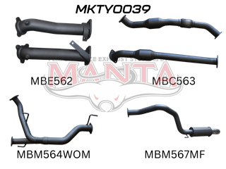 Toyota Landcruiser VDJ200 2 1/2Dual Cats-3 Rear Muffler & Dump