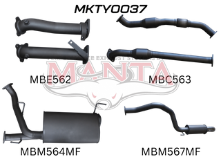 Toyota Landcruiser VDJ200 2.5in With Cat Muffler C&R, Dump Tip