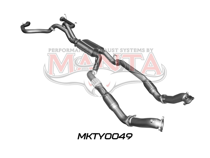 Toyota Landcruiser VDJ200 3in Dual With Cat & Muffler, Exit L&R