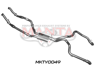 Toyota Landcruiser VDJ200 3in Dual With Cat & Muffler, Exit L&R