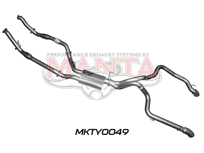 Toyota Landcruiser VDJ200 3in Dual With Cat & Muffler, Exit L&R