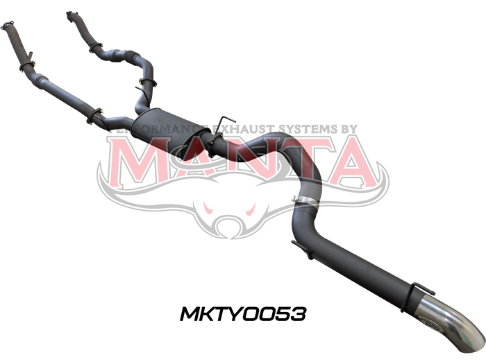 Toyota Landcruiser VDJ200 3in Dual With Cat & Muffler, 4in Exit