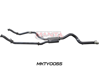Toyota Landcruiser VDJ200 3in Dual NO Cat, W/Muffler, 4in Exit